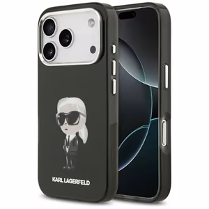 Чехол Karl Lagerfeld IML Aquarelle Karl & Logo MagSafe для iPhone 17 Pro (чёрный)