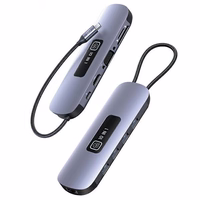 USAMS adapteris HUB 10w1 3xUSB 3.0/TF/SD/ USB-C/HDMI/RJ45/VGA PD100W tumšs SJ644HUB01 (US-SJ644)