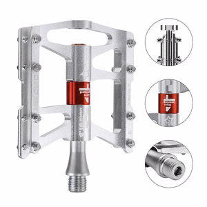 Rockbros JT410 4.10 velosipēda pedāļi ar 4 gultņiem – sudraba
