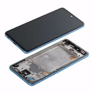LCD ekrāns Samsung A725/A726 A72 4G/5G ar skārienjutīgo ekrānu un rāmi zils oriģināls (service pack)