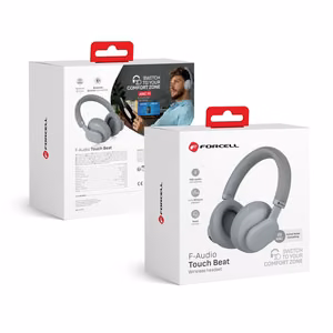 FORCELL F-AUDIO Touch Beat bezvadu austiņas bluetooth ANC pelēkas