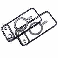 Viedtālruņa apvalks Bling Magsafe Case for Iphone 17 Air - melns