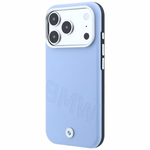 BMW maciņš IPHONE 18 Pro/17 Pro saderīgs ar MagSafe (Sign Inclined Deboss Letters) (krāsa: zila)