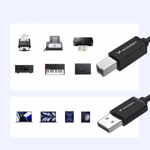 Wozinsky WKDDY4S USB-B - USB-A 480Mb/s kabelis 1m - melns