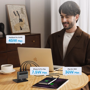 Cuktech CUKAD1003EUG GaN 100W sienas lādētājs 2 x USB-C 1 x USB-A ar USB-C kabeli - pelēks