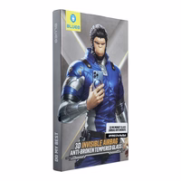 Aizsargstikls 5D Mr. Monkey Glass - Apple iPhone 15 Pro Max melns (Aizsarg pret lūzumiem ar Airbaga)