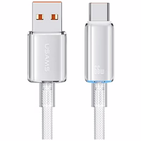USAMS kabelis Cloud Series US-SJ658 6A USB-A uz USB-C 1,2m balts