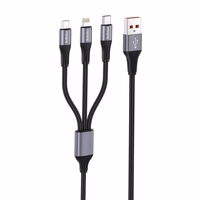 FONENG kabelis X112 3in1 3A 1.2M melns