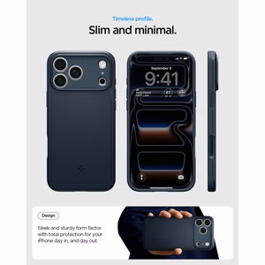 Spigen Thin Fit MagSafe maciņš iPhone 17 Pro Max / 18 Pro Max, zils