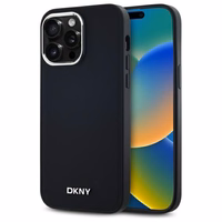DKNY Vienkāršs logotips Magnētiskais viedtālruņa apvalks iPhone 14 Pro Max - melns