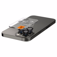 Spigen Glas.tR EZ Fit Optik Kameras aizsargstikls iPhone 14 Pro / Pro Max / 15 Pro / Pro Max / 16 Pro / Pro Max / 17 Pro / 17 Pro Max - melns 2 gab