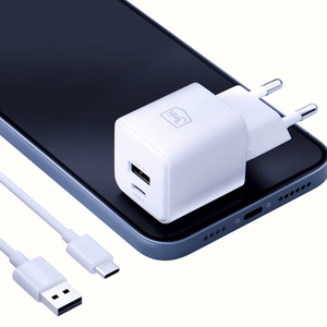Balts 3mk Hyper GaN tīkla lādētājs, 20 W, QC4+/PD/PPS, USB 1A1C, ES