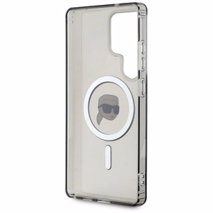Viedtālruņa apvalks Karl Lagerfeld Button Karl Head Printed Logo Magnētiskais Samsung Galaxy S25 Ultra melns
