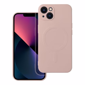 SILICONE MAG COVER viedtālruņa apvalks, saderīgs ar MagSafe, IPHONE 13 rozā