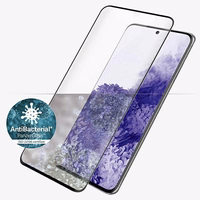 PanzerGlass E2E Microfracture antibakteriālais stikls Samsung Galaxy S21 Ultra - ar melnu rāmi