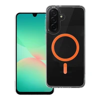 Drop Glue Krāsains Gredzens Magnētiskais Viedtālruņa apvalks saderīgs ar MagSafe SAMSUNG A16 5G / A16 4G oranža