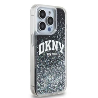 DKNY Liquid Glitter Big Logo viedtālruņa apvalks iPhone 13 Pro / 13 - melns