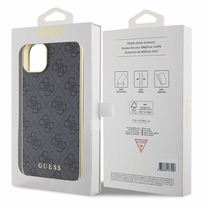 Guess 4G Charms Collection viedtālruņa apvalks iPhone 15 Plus - pelēks