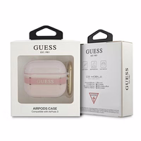 Guess GUA3HHTSP AirPods 3 apvalks rozā/rozā Siksniņu kolekcija