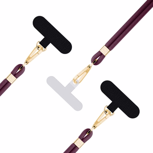 3mk EasyClip Elite tālruņa aukliņa, Mulberry (zelta krāsas furnitūra)