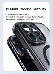 Rock Guard Touch Matte sērijas magnētiskais viedtālruņa apvalks Iphone 15 Plus balts