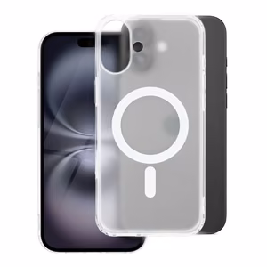 Case for iPhone 15 PLUS Frost Mag Cover compatible with MagSafe transparent frozen