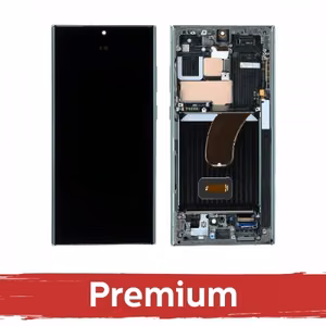 LCD displejs Samsung S918 S23 Ultra ar rāmi / Melns / OEM