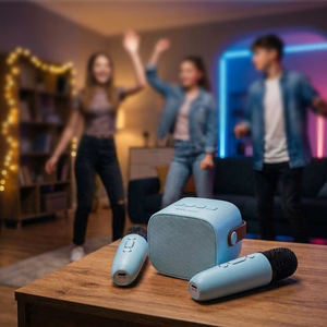 Blavec Портативная Bluetooth-колонка WS-07 Karaoke Party — 5W с 2 микрофонами (WS07-2MBL) синий