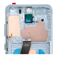 LCD ekrāns SAMSUNG S20 4G zils SOFT OLED ar rāmi