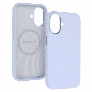Liavec Silky maciņš ar metāla kameras rāmi priekš Iphone 17 zils