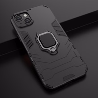 Ring Armor viedtālruņa apvalks iPhone 14 Pro Max bruņu vāciņš ar magnētisko turētāju un gredzenu melns