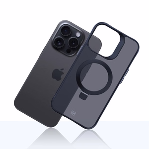 3mk Smoke viedtālruņa apvalks Magnētiskais ar statīvu Apple iPhone 16 pro max - melns
