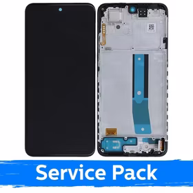 LCD Displejs Saderīgs ar Xiaomi Redmi Note 11 / Poco M4 Pro 4G Melns Ar Frame (Service Pack)