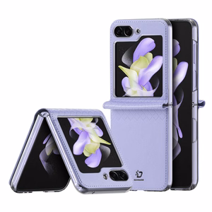 Кожаный чехол Dux Ducis Bril для Samsung Galaxy Z Flip 5 5G - фиолетовый