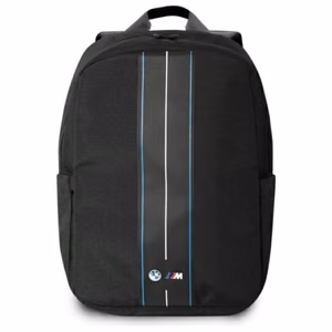 BMW Nylon Blue Stripe mugursoma klēpjdatoram līdz 16 collām, melna