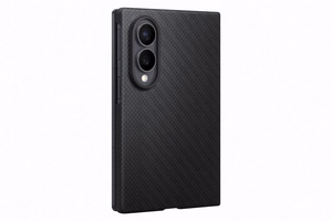 Samsung Galaxy Z Fold8 aramīda šķiedras magnētiskais vāciņš ar 2 pretatspīduma plēvēm, melns