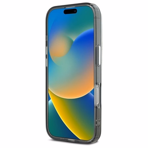 Karl Lagerfeld IML Monogramma Karl & Choupette Head Magnētiskais viedtālruņa apvalks iPhone 16 Pro - melns