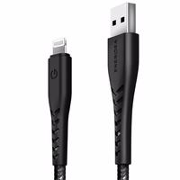 ENERGEA Kabelis Nyloflex USB - LightningCharge and Sync C89 MFI 1.5m melns/black
