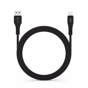 FORCELL F-ENERGY C343 kabelis USB A uz Lightning 2,4A 12W Silicone 1 m melns