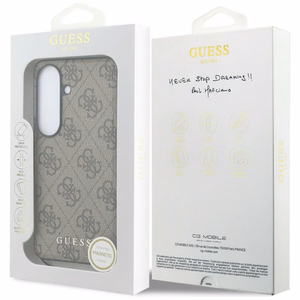 Guess maciņš 4G Classic Logo Charm MagSafe for Samsung Galaxy S26 brūns