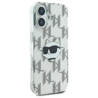 Karl Lagerfeld IML Choupette Head Electroplated viedtālruņa apvalks iPhone 16 - caurspīdīgs