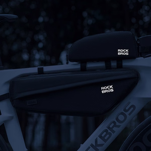 Rockbros velosipēda rāmja soma zem augšējās caurules, 2,9 l, melna