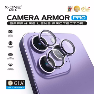 X-ONE Sapphire Kameras Aizsargs Pro - iPhone 13 Pro/13 Pro Max - sudrabains