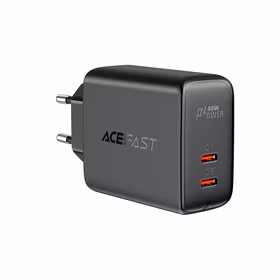 Acefast lādētājs 2x USB Type C 40W, PPS, PD, QC 3.0, AFC, FCP melns (A9 melns)