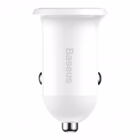 Auto lādētājs Baseus "Grain Pro" Balts (2xUSB / 4.8A)