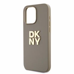 DKNY Viedtālruņa apvalks ar siksniņu un logotipu iPhone 15 Pro Max - bēšs
