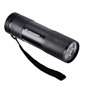 Wozinsky WLD-9L IP65 UV Flashlight for Trace Detection - Black
