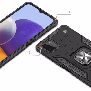Wozinsky Žieda apvalks ar statīvu izturīgs sudrabains Samsung Galaxy A22 4G