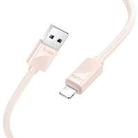 Kabelis USB A uz Lightning Hoco 2,4A 1 m X114 rozā