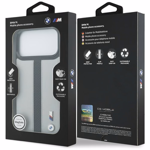 BMW M Perforated Stripe Logo MagSafe Чехол для iPhone 17 Pro Max - серый